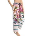 thumbnail image 3 of Kdxio Women's Comfy Stretch Bird and FloralPrint Drawstring Pajama Pants-Small, 3 of 9