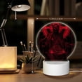 thumbnail image 6 of Balery Red Gothic Skeleton Throne Pattern Acrylic Night Light Gift with 3 Color ModesTouch-Sensitive LED Lamp Perfect Gift for Mother's Day, Birthday, or Christmas, 6 of 9