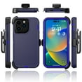 thumbnail image 5 of Elegant Choise Phone Case with Belt Clip Holster Stand for iPhone 14 Pro Shockproof Cover, Navy Blue, 5 of 16