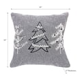 thumbnail image 3 of Maison Concepts Christmas Tapestry Cushion Gray Trees 18X18 - Set of 2, 3 of 4