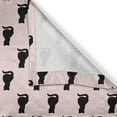thumbnail image 5 of Ambesonne Cat Grommet Curtain, Black Silhouettes on Pink, 50" x 108", Pale Pink and Black, 5 of 6