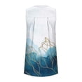 thumbnail image 5 of Womens Printed Tank Tops Pleated Round Neck Vest Sleeveless Summer Basic Tshirts Mint Green XL, 5 of 5