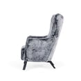 thumbnail image 3 of Modrest Findon 16.53" Glam Cast Iron & Faux Fur Fabric Accent Chair in Gray, 3 of 5