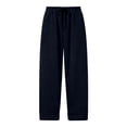 thumbnail image 5 of GrmtClth Men's Fashion Wide Leg Drawstring Pants Elastic Waist Loose Fit Casual Trousers for Daily Wear Streetwear Navy S, 5 of 8
