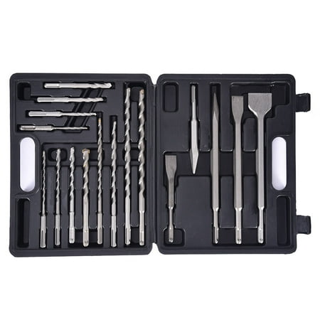 

17pc Hammer Drill SDS+ Plus Bit Bits Chisel Set Concrete Fits As Shown