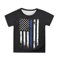 thumbnail image 2 of MUXiin Boys Patriotic Shirts American Flag T-Shirt 4th of July Short Sleeve USA Memorial Day Tee Tops,Black 10-11 Years, 2 of 3