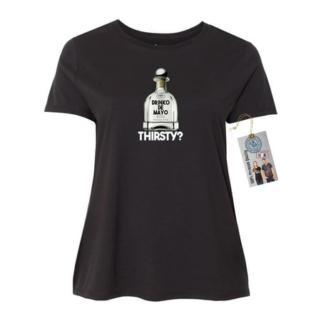 Herradura Silver Tequila - Drinko De Mayo Tequila Thirsty Plus Size Womens Short Sleeve Shirt