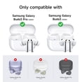 thumbnail image 2 of Suritch Case for Samsung Galaxy Buds3 / Buds3 Pro / Buds3 FE with Carabiner, Cleaning Kit and Removal Tool, Purple, 2 of 6