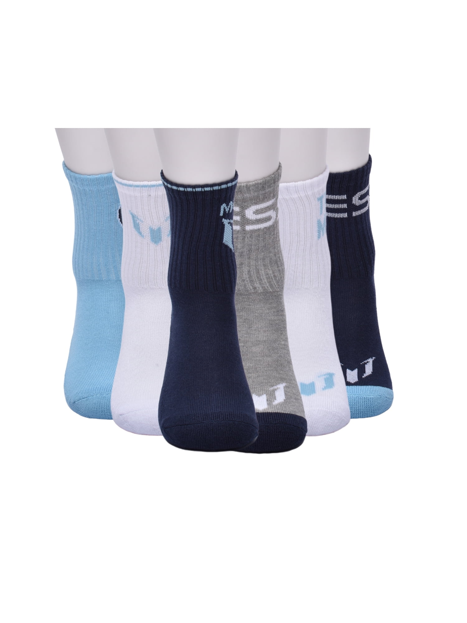 Messi Boys Crew Sock, 6-Pack, Size S-L