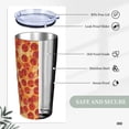 thumbnail image 5 of KLL Pizza Stainless Steel Vacuum Insulated Coffee Cup 20 oz Lids and Straws,Insulated Travel Mug Water Cup with Leak-Proof Straw Lid & Flip Lid, 5 of 8