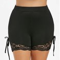 thumbnail image 2 of Lace Shorts for Women Running Gym Yoga Under Shorts for Dresses Sexy Seamless Stretch Soft Biker Shorts Black 3XL, 2 of 3