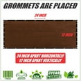 thumbnail image 3 of ColourTreeUSA  10 ft. Length Fence Privacy Screen Windscreen Cover Fabric Shade Tarp Netting Mesh Cloth Commercial Grade 170 GSM 5' x 10' - Brown, 3 of 5