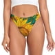thumbnail image 1 of Balery Vibrant Sunflower Painting Tangas de Algodón para Mujer con Estampado – Ropa Interior Sexy, Transpirable, G-string-X-Large, 1 of 6