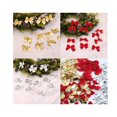 thumbnail image 5 of 12 Pieces Christmas Bows Ornaments for Xmas Tree Ribbons Glitter Bow, 2.75In Mini Bowknot Christmas Tree Hanging Decorations for Christmas Wreaths Tree New Year Hanging Decor Craft (Red), 5 of 9