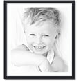 thumbnail image 1 of 25x28 inch  black picture frame with 2 inch single super white mat, singlemat-frbw26079-25x28-61, 1 of 2