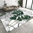 thumbnail image 3 of Black Green Monstera Print Area Rugs, Tropical Jungle Indoor Kids Rugs, Non-Slip And Stain Resistant Home Carpet For Girls Boys Bedroom Living Room Classroom Dining Room, 3 of 7