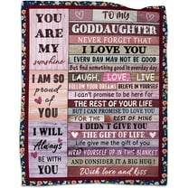 Goddaughter Gifts from Godmother Godfather to Goddaughter Throw Blanket Believe Christian Gifts for Christmas Birthday 50"x60"