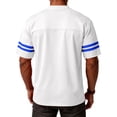 thumbnail image 3 of GrmtClth Men's Shirts Classic Short Sleeve Top Work V-Neck T-Shirt Fashion Color-Block Clothes Striped Blue XS, 3 of 5