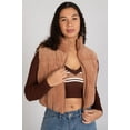 thumbnail image 3 of Corduroy Puffer Vest - Pink Sleeveless Outerwear Jacket, 3 of 4