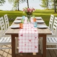 thumbnail image 4 of Table Runners 70 Inches Long Dress Scarves, Valentine's Day Farmhouse Coffee/Dining/Kitchen Table Decor, Holiday Table Runner, Red Love Heart Romantic Pink Buffalo Plaid 13x70 Inch, 4 of 9