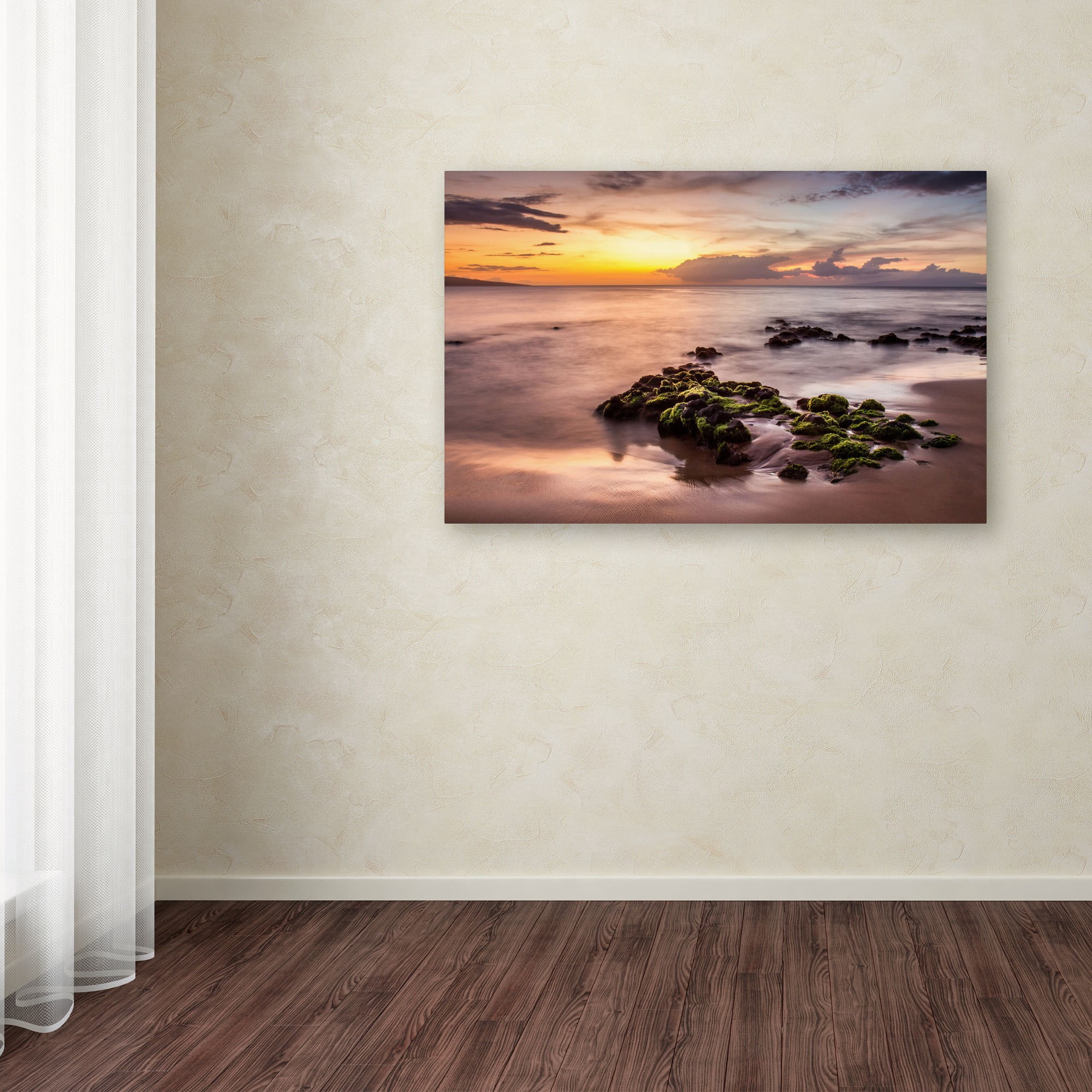 Trademark Fine Art "Wailea Sunset" Canvas Art by Pierre Leclerc
