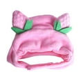 thumbnail image 3 of Cute Strawberry Cat Costume Hat Party Decoration Plush for Cats and Small Dogs Pet Winter Warm Caps for Festival Decoration, 3 of 9