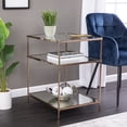 thumbnail image 3 of Table d'Appoint en Verre SEI Furniture Knox en Or Métallique, 3 of 5
