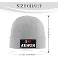 thumbnail image 3 of I Love Jesus Knit Hat Christ 2024 God Christian Knit Hat for Men Women Warm Winter Hats Beanie Fashion Cap, 3 of 9
