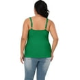 thumbnail image 4 of Charmo Womens Plus Size Cotton Tank Tops with Shelf Bra Adjustable Wider Strap Camisole Basic Undershirts 1X-5X, 4 of 8