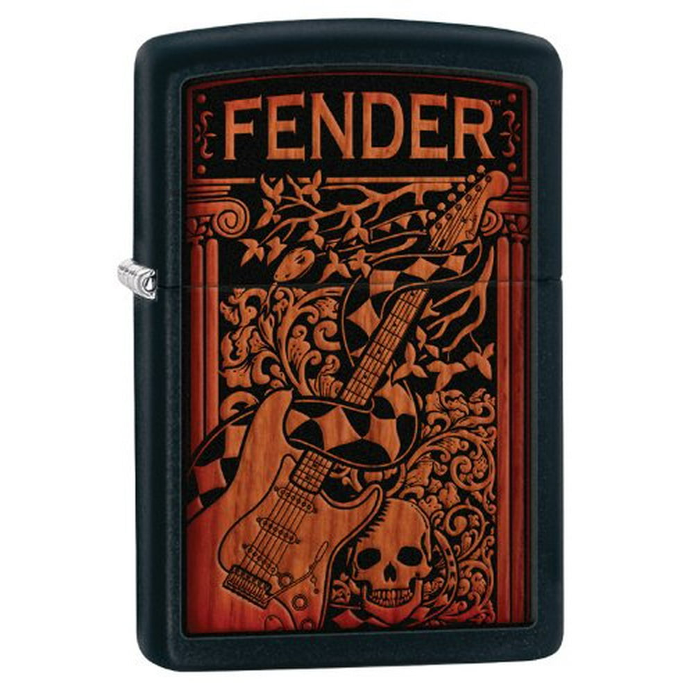 Zippo Fender Lighter, Black Matte Multi-Colored - Walmart.com - Walmart.com