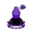 thumbnail image 2 of Haitryli Toddler Girls Sparkly Ballet Leotards Tutu Dress Modern Jazz Latin Dance for Performance Purple 14, 2 of 5