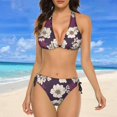 thumbnail image 4 of NICKSUN Women's Bikini Sets, Cute Print Two Piece Bathing Suits Sexy Halter Padded Bikini Swimsuits, 4 of 6