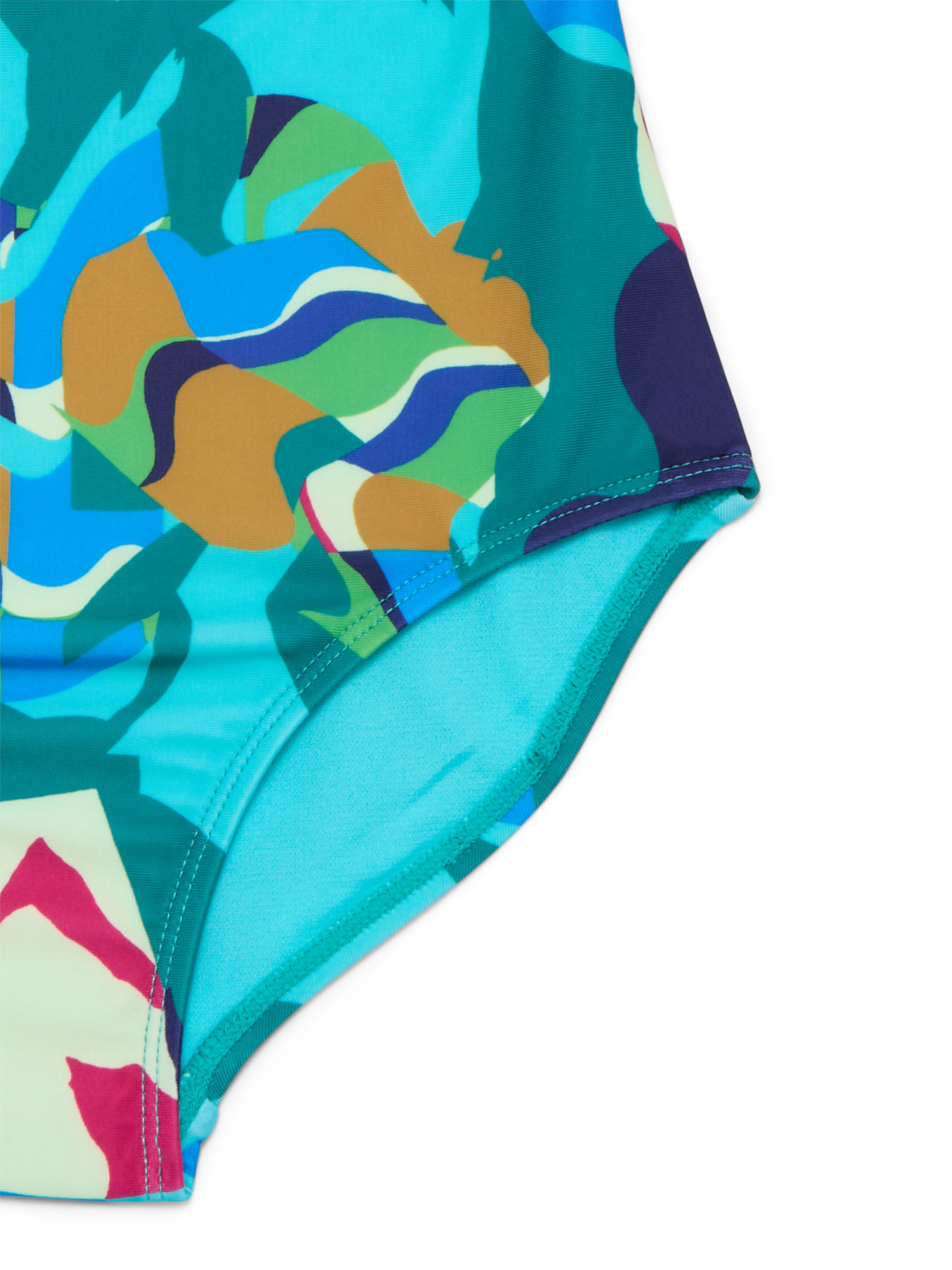 Wonder Nation Girls Asymmetrical Print One Piece Swimsuit, Sizes 4-16