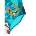 thumbnail image 3 of Wonder Nation Girls Asymmetrical Print One Piece Swimsuit, Sizes 4-16, 3 of 3