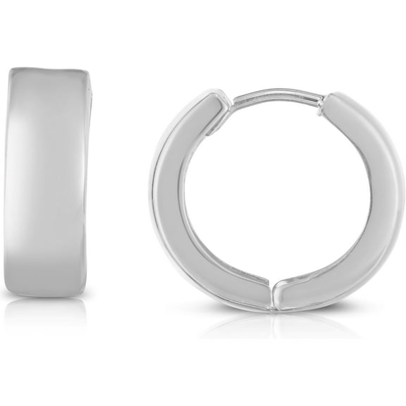 Floreo 10k Yellow Gold or White Gold 15mm Polished Huggie Earrings