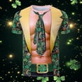 thumbnail image 2 of IWRICH Men's St Patricks Day T-Shirts 3D Printed Shamrock Tuxedo Tees Shirt Clover Leaves Casual Short Sleeve Shirts 04-Green XS, 2 of 4