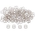 thumbnail image 2 of Qucyy 100pcs Silver Metal Bra Band Rings/Sliders/Hooks Underwear Adjusters for Crafts Sliders 6mm Pieces Silver Metal Bra Band Rings Size mm Hooks Underwear Adjusters for Crafts Sewing Buttons, 2 of 4
