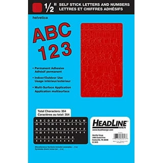 Headline Sign 31811 Stick-On Vinyl Letters and Numbers Black 1/2-Inch