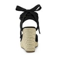 thumbnail image 2 of BLISSFUL STEP Women's Shoes Espadrille Wedge High Heel Round Toe Sandals Black 9, 2 of 8