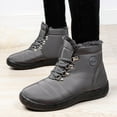 thumbnail image 2 of adviicd Sneakers For Women Shoes Warm Women Boots Couples Keep Snow Round Velvet Lace Up Men Boots Plus Sport Snow Boots Women Size 11w, 2 of 5