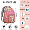thumbnail image 6 of Botanical Mushroom Waterproof Backpack - Breathable & Lightweight Daypack with Adjustable S-Shaped Shoulder Straps for Teens, 6 of 6