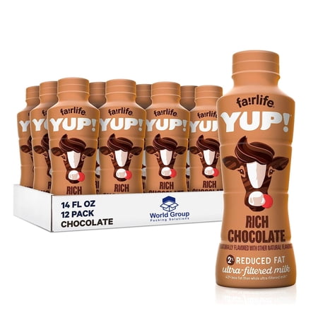 Fairlife Rich Chocolate Flavor 16g Protein - All Natural Flavors, Low Fat Ultra Filtered Milk Rich, 14 oz Bottle (Pack of 12)