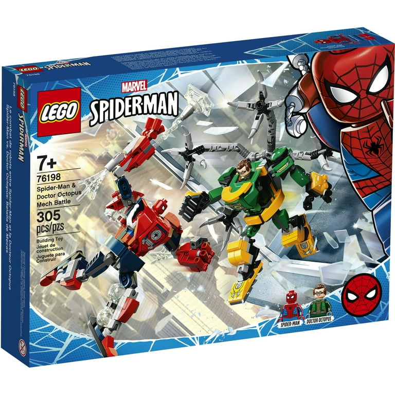 LEGO Marvel Spider-Man: Spider-Man & Doctor Octopus Mech Battle 76198  Building Toy (305 Pieces) 