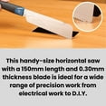 thumbnail image 4 of Z-saw Dozuki Piercing 150, Mini Panel Saw with Resin Handle, Japanese Hand Saw, 4 of 6