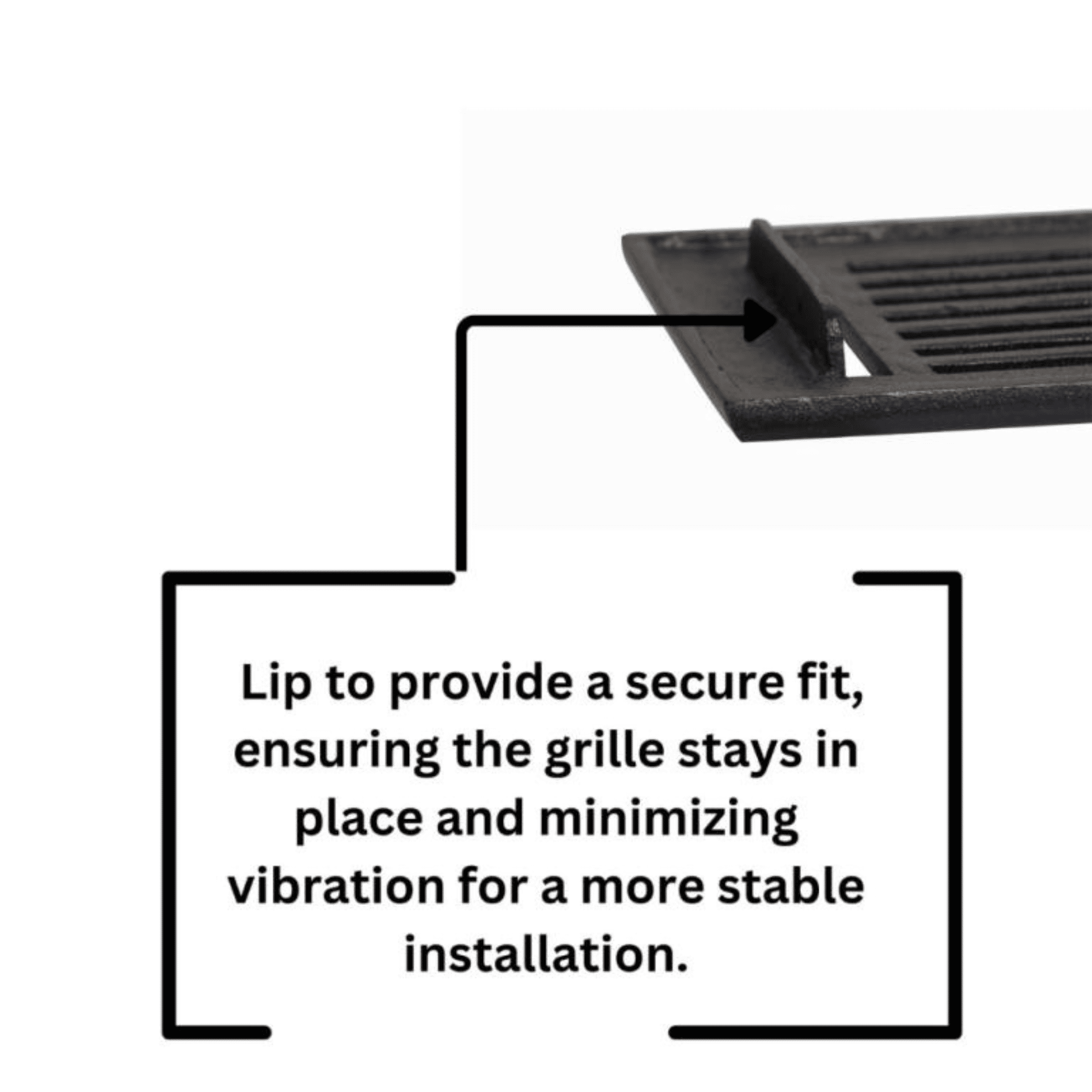 3"x24" Caststo Cast Aluminum Linear Design Air Return Grille | Overall 5"x26" |- Black- Express (For Wall- Black With Screw Holes)