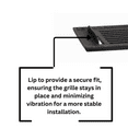 thumbnail image 4 of 3"x24" Caststo Cast Aluminum Linear Design Air Return Grille | Overall 5"x26" |- Black- Express (For Wall- Black With Screw Holes), 4 of 5