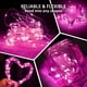 thumbnail image 5 of Guirnalda de luces LED chzk, 2 m, 20 luces LED centelleantes, rosa, 5 of 7