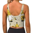 thumbnail image 3 of PAYOHTO Women's Sports Vest Gnomes Bees And Sunflowers Cute Quick-drying Breathable Lightweight Elastic Exercise Daily Wear Summer Gift, 3 of 10