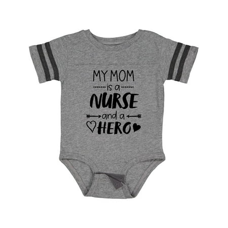 

Inktastic My Mom is a Nurse and a Hero Gift Baby Boy or Baby Girl Bodysuit