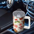 thumbnail image 4 of 40oz Holiday Christmas Tree Tumbler with Handle and Straw, Festive Winter Coffee Cup, Stainless Steel Insulated Mug, Gifts for Women Men, 4 of 4